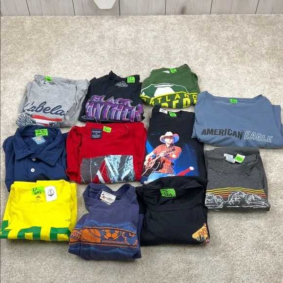 Mens T-Shirt Lot Wholesale Reseller Mixed Sizes American Eagle Disney Adidas - Picture 1 of 13